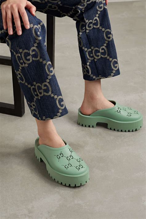 gucci perforated mules